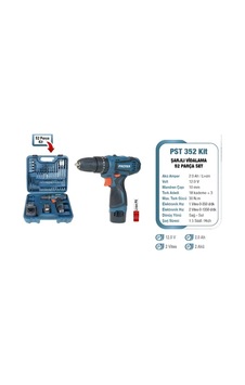 Proter Pst352 52 Parça Setli Şarjlı Matkap Vidalama Kiti