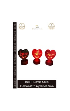 Aydınlatma Dekoratif Simli Ledli Parti Süslemeleri Hediye Kutusu Işıklı Love Kalp 3'lü Set Aydınlatma Dekoratif Simli Ledli Parti Süslemeleri Hediye Kutusu Işıklı Love Kalp 3'lü Set