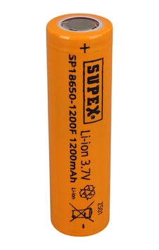 Supex 18650 -1200f 3.7 Volt Li-ion 1200 Mah Düz Kafa Başlıksız Şarjlı Pil Tekli Pil Supex 18650 -1200f 3.7 Volt Li-ion 1200 Mah Düz Kafa Başlıksız Şarjlı Pil Tekli Pil