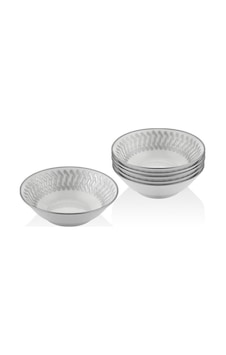 Setabianca Bone Chına Kase 6 Lı Set Helezon Gümüş Setabianca Bone Chına Kase 6 Lı Set Helezon Gümüş