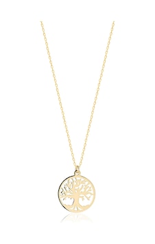 Emılıano Jewellery 925 Ayar Hayat Ağacı Gümüş Kolye Gold - Rose Gold - Gümüş Emılıano Jewellery 925 Ayar Hayat Ağacı Gümüş Kolye Gold - Rose Gold - Gümüş