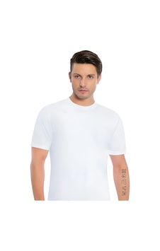 İki Yıldız Erkek Modal Sıfır Yaka Kısa Kol T-shirt 6'lı Paket 3042 Beyaz İki Yıldız Erkek Modal Sıfır Yaka Kısa Kol T-shirt 6'lı Paket 3042 Beyaz