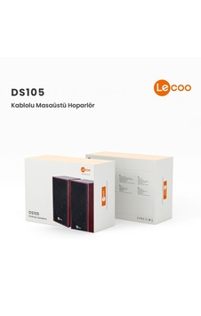 Lecoo Ds105 Kablolu + 3.5mm Jack Girişli 5w Stereo Masa Üstü Ahşap Hoparlör Lecoo Ds105 Kablolu + 3.5mm Jack Girişli 5w Stereo Masa Üstü Ahşap Hoparlör