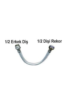 30 Cm 1/2 1/2 Nipelli Flex Bağlantı Hortumu