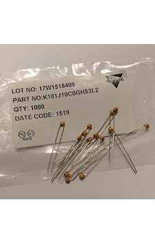 K101j10c0gh53l2 100pf 100v 2.5mm Seramik Kondansatör 200 Adet K101j10c0gh53l2 100pf 100v 2.5mm Seramik Kondansatör 200 Adet