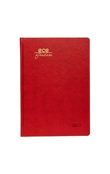 Ece Ajandası Çeşme 2027 Kırmızı - Haftalık 110 Gr. İthal Ivory Kağıt Sert Kapak 19,5x28