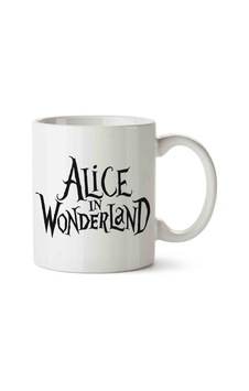Alice In Wonderland Porselen Kupa Bardak Beyaz Alice In Wonderland Porselen Kupa Bardak Beyaz