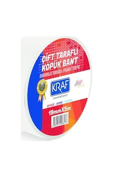 Kraft Çift Taraflı Köpük Bant 19 MM x 5 M