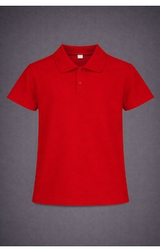 Polo Yaka Kısa Kol Tshirt Kırmızı Polo Yaka Kısa Kol Tshirt Kırmızı