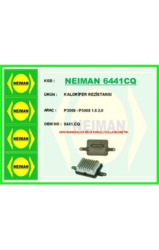 Neıman 6441cq Kalorifer Rezistansı Peugeot P3008-p5008 1.6 2.0 15 6441.cq -
