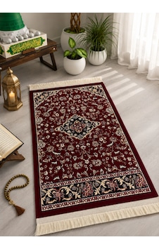 Bordo Klasik Desenli Dijital Baskı Seccade Geleneksel Motifli Namaz Seccadesi Bordo Klasik Desenli Dijital Baskı Seccade Geleneksel Motifli Namaz Seccadesi