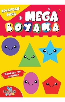 Mega Boyama - Renkler Ve Şekiller Kolaydan Zora - Rzır-722442