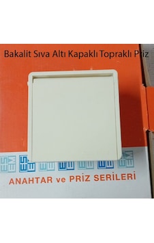 Bakalit Sıva Altı Kapaklı Topraklı Priz