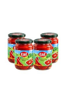 Tat Közlenmiş Biber 650 Gr Cam X 4 Adet Tat Közlenmiş Biber 650 Gr Cam X 4 Adet