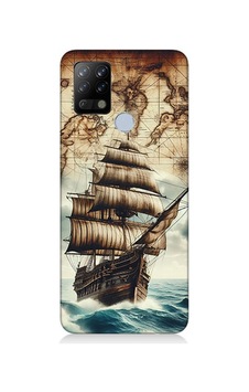 Tecno Pova Uyumlu Haritada Yelkenli Macera Desenli Silikon Kılıf Çok Renkli Tecno Pova Uyumlu Haritada Yelkenli Macera Desenli Silikon Kılıf Çok Renkli