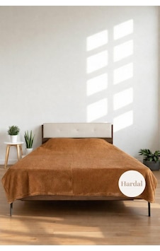 Welsoft Çift Kişilik Battaniye 200x220 Cm Hardal Hardal