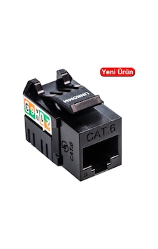 Lınkomm 34920 Cat6a 50u 90 Derece Keystone Jack Siyah