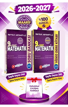 Partikül 9. Sınıf Partikül Matematik Seti - Soru Bankası + Video Ders Kitabı 2 Kitap Partikül 9. Sınıf Partikül Matematik Seti - Soru Bankası + Video Ders Kitabı 2 Kitap