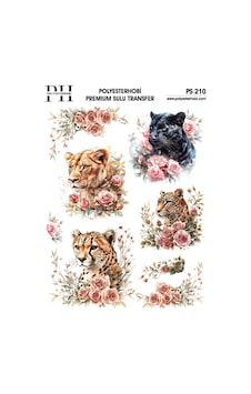 Polyesterhobi Premium Sulu Transfer 25x35 Cm Kaplan Desenli Ps 210