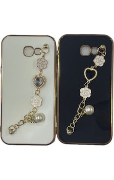 Samsung Galaxy Uyumlu A7 2017 Tasli Zincirli Silikon Kilif Samsung Galaxy Uyumlu A7 2017 Tasli Zincirli Silikon Kilif