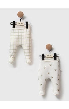 Moi Noi Baby Moi Noi 2li Baskılı Tek Alt Bebe - Gri