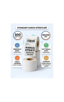 100x100 Termal Etiket 500'lü Rulo - E-ticaret Ve Kargo Etiketi Diğer