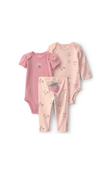 Carter's Kız Bebek Layette 3'lü Body Alt Takım Pudra 1v253610