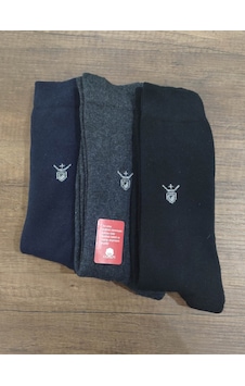 Leement Socks Erkek 3 Çift Kışlık Kalın Havlu Çorap Pamuk Siyah