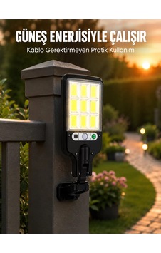 Sensörlü Sokak Tipi Lamba Günlük Kullanım İçin İdeal Kopya Siyah