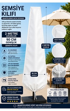 Şemsiye Kılıfı Su Geçirmez 230 Gr Dokuma Naylon Branda Uv Korumalı Bahçe Şemsiye Koruyucu Beyaz Şemsiye Kılıfı Su Geçirmez 230 Gr Dokuma Naylon Branda Uv Korumalı Bahçe Şemsiye Koruyucu Beyaz