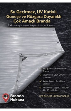 Her Ölçüde Tır Brandası Ürünü Dokuma Naylon Branda Çok Amaçlı Ev-balkon-teras-bahçe Brandası Gri Her Ölçüde Tır Brandası Ürünü Dokuma Naylon Branda Çok Amaçlı Ev-balkon-teras-bahçe Brandası Gri