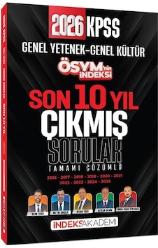 İndeks Akademi 2026 Kpss Genel Yetenek Genel Kültür Ösym Nin İndeksi Çıkmış Sorular Son 10 Yıl Çözümlü İndeks Akademi Yayıncılık