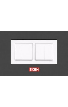 Exen Beyaz 2'li Set Anahtar+komütatör Anahtar Exen Beyaz 2'li Set Anahtar+komütatör Anahtar