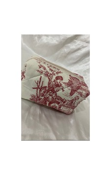Makyaj Çantası Vintage Desen Kırmızı 18 10 10cm Ölçülerinde Kırmızı Makyaj Çantası Vintage Desen Kırmızı 18 10 10cm Ölçülerinde Kırmızı