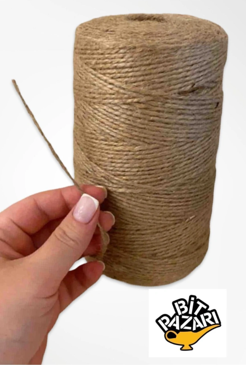 500 Gr Jüt Ipi Hasır Ip Keten Ip - Paketleme İpi - Süsleme İpi - 480 - 520 Metre 500 Gr Jüt Ipi Hasır Ip Keten Ip - Paketleme İpi - Süsleme İpi - 480 - 520 Metre