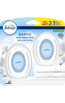 Febreze Banyo Oda Kokusu Temiz Çarşaf Ferahlığı 2'li Febreze Banyo Oda Kokusu Temiz Çarşaf Ferahlığı 2'li