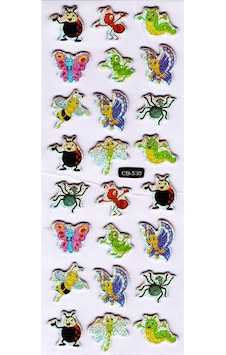 Sticker Kabartmalı Sticker Defter Planlayıcı Etiket Cb530 16x7 Cm- Sevimli Böcekler Çok Renkli
