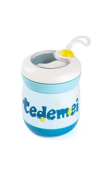 Tantitoni Tedemeı Mavi Paslanmaz Çelik Kaşıklı Yemek Taşıma Kabı 450 Ml Mavi