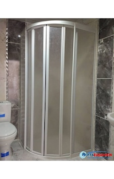 Nokta Duşakabin Teknesiz Oval Duşakabin Plastik Camlı Beyaz Profilli Şeffaf Nokta Duşakabin Teknesiz Oval Duşakabin Plastik Camlı Beyaz Profilli Şeffaf