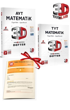 3D Yayınları 2025 Model TYT - AYT Matematik Defter Seti Deneme Hediyeli