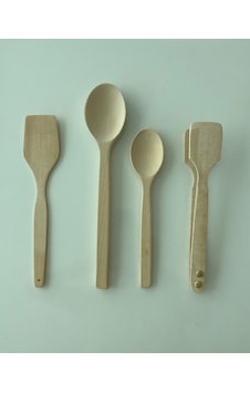 Ahşap Set 4 Parça 2 Adet Kaşık + Lüx Maşa + Spatula Ahşap Set 4 Parça 2 Adet Kaşık + Lüx Maşa + Spatula