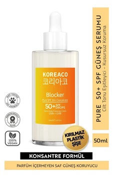 Koreaco Blocker Pure Suya Dayanıklı Yüksek Koruyucu Güneş Serumu SPF50+ 50 ML