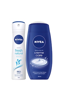 Nivea Fresh Natural Kadın Sprey Deodorant 150 ML + Creme Care Duş Jeli 250 ML