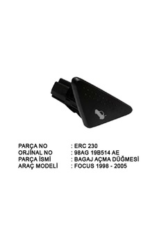 Focus Bagaj Kapağı İç Açma Butonu 1998-2005 98ag 19514 Ae Focus Bagaj Kapağı İç Açma Butonu 1998-2005 98ag 19514 Ae