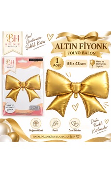Altın Fiyonk Folyo Balon 55x43 Cm Altın Fiyonk Folyo Balon 55x43 Cm