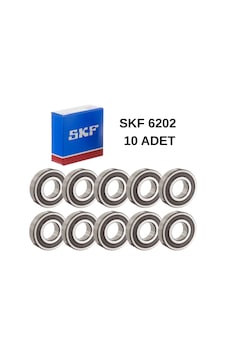 Skf 6202-2rsh/c3 Sabit Bilyalı Rulman 15x35x11 Mm - 10 Adet