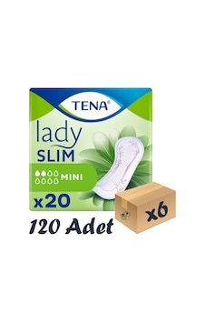 Tena Lady Slim 2 Damla Mini Kadın Mesane Pedi 6 x 20 Adet Tena Lady Slim 2 Damla Mini Kadın Mesane Pedi 6 x 20 Adet