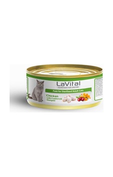 Lavital Tavuklu Kızılcıklı Yetişkin Kedi Konservesi 85 Gr Lavital Tavuklu Kızılcıklı Yetişkin Kedi Konservesi 85 Gr