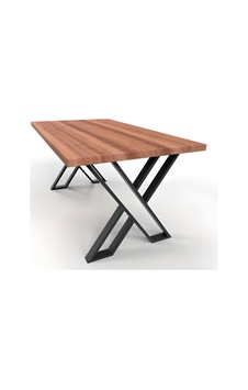 X Model Modern Metal Masa Ayağı Siyah Siyah