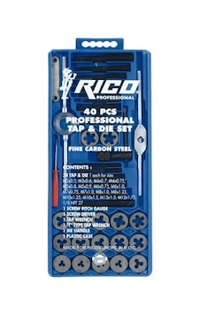 Rico 005-RC3240 40 Parça Klavuz Pafta Seti Metrik Set Kılavuz Pafta Rico 005-RC3240 40 Parça Klavuz Pafta Seti Metrik Set Kılavuz Pafta